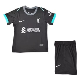 Virallinen pelipaita Liverpool Vieras 2024-25 Lyhythihainen - Lasten ( + Lyhyet housut )